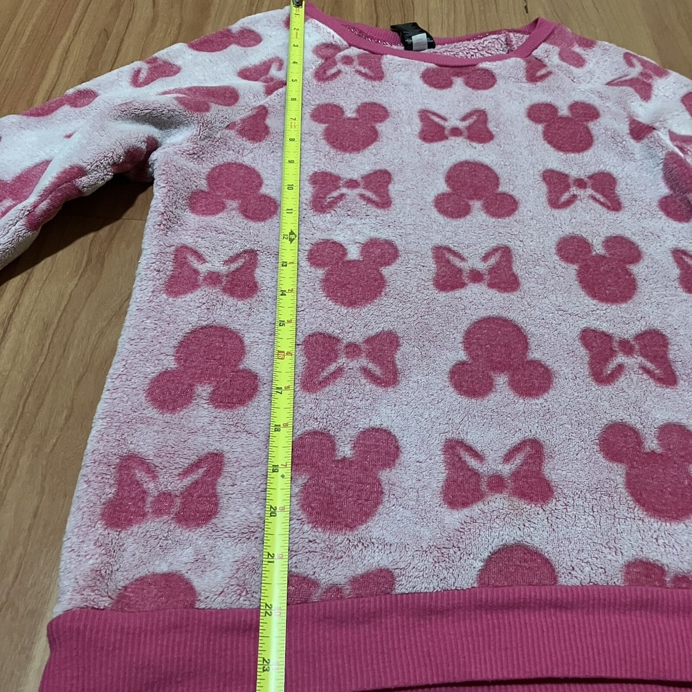 Disney Mickey Mouse Polyester Pink/white Sweater Women Extra Small - Picture 8 of 13